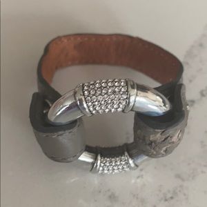 Brighton 100% Real Leather Bracelet w/Crystals